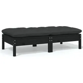 vidaXL 2-Sitzer Loungesofa schwarz inkl. Kissen 806662