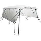 vidaXL 4-Bow Bimini-Top mit Mesh-Seitenteilen 243x(230-244)x137 cm