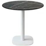 RestooTab - Tisch Round weiß Ø70cm Dekor Marmor samas