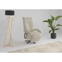 sit&more TV-Sessel Zoe 74 x 112 x 82 cm Beige mit Kopfteilverstellung & 360° Drehfunktion