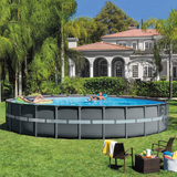 Intex 26340 Ultra Frame Pool XTR cm 732x132h mit Filterpumpe und Leiter