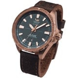 Vostok Europe Automatikuhr NH35A-320O507, Almaz Space Station, Herrenuhr Bronze, Lederband braun