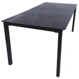 VCM Gartentisch 190 x 90 x 73 cm schwarz