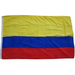 Fahnen-Shop Axel Bach Flagge Kolumbien 90 x 150 cm Fahne mit 2 Ösen 100g/m2 Stoffgewicht Hissflagge Hissen