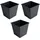 Estexo Blumentopf Einsatz 26 x 26 x 26 cm Schwarz