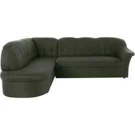 DOMO collection Eckcouch Polyester L-Form 246cm Grün