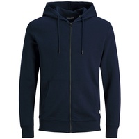 JACK & JONES Herren Hoodie Kapuzenpullover JJEBASIC Zip - Regular Fit Plussize, Größe:7XL, Farbe:Navy Blazer 12182493