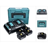 Makita Power Source Kit 18 V Li-Ion 4 x 5,0 Ah + DC18RD Ladegerät + Makpac 197626-8