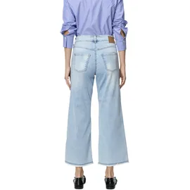 MAC Dream Wide Cropped Jeans in Hellblau-D40