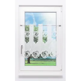 Plauener Spitze® Scheibengardine Circles (1 St), transparent, HxB 60x48cm weiß 48 cm x 60 cm