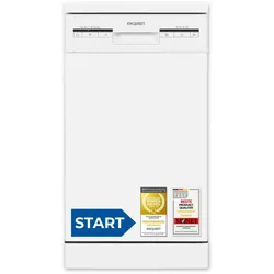 Exquisit START Geschirrspüler 45 cm, Unterbaufähig, 9 Maßgedecke, 9 Liter, Startzeitvorwahl, Power+, ECO-Modus, GSP59109-030E weiss