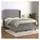 vidaXL Boxspringbett mit Matratze & LED Hellgrau 140x200 cm Samt