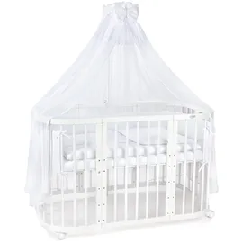 Waldin Babybett Kinderbett 7in1 mit Matratze,