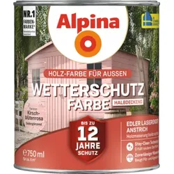 Alpina Holzschutz Wetterschutz-Farbe halbdeckend grau