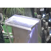 Köhko Wasserfall Kobra aus Edelstahl 23006 Gartenbrunnen mit LED-Beleuchtung