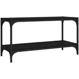 vidaXL TV-Schrank Schwarz 80x33x41 cm Holzwerkstoff und Stahl