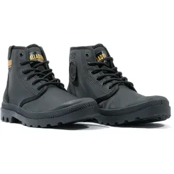 Schnürboots PALLADIUM "PAMPA HI COATED", Gr. 39, schwarz, Textil, sportlich, Schuhe