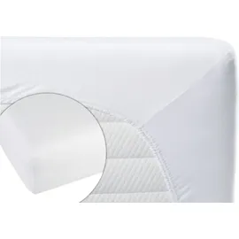 biberna 0077641 Jersey-Elastic-Topper 180 x 200 - 200 x 220 cm weiß