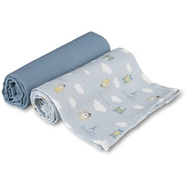 Canpol babies Bonjour Paris Muslin Squares Diapers Blue Mullwindeln 2 St.