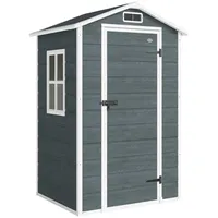 Outsunny Gerätehaus 1 x 1,04 m Grau