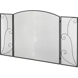 HOMCOM Kamingitter Kaminschutzgitter 3 Paneele klappbar Funkenschutzgitter Ofenschutzgitter Metall schwarz 1325 x 765cm für sicheren Kaminbereich   Aosom.de
