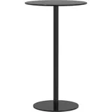 vidaXL Gartentisch Rund Schwarz Ø60x105 cm Stahl