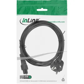 InLine Netzkabel für Notebook, 3pol Kupplung, schwarz, 3m