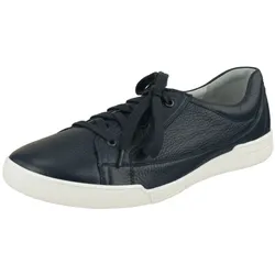 Schnürschuh NATURAL FEET "Sandro", Herren, Gr. 42, blau (dunkelblau), Leder, sportlich, Schuhe, mit hohem Tragekomfort