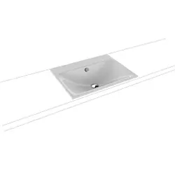Kaldewei Silenio Einbau-Waschtisch 907706003199 3037, 60 x 46 cm, manhattan Perl-Effekt, Überlauf, ohne Hahnloch
