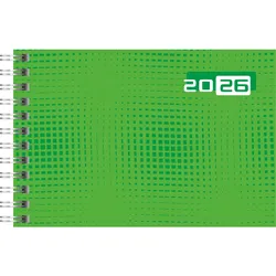 Rido Taschenkalender Septimus 15x10cm 1 Woche/2 Seiten Grafik-Einband grün 2026