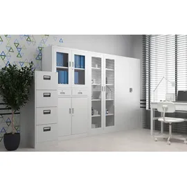 Jan Nowak Jan II Aktenschrank 185 x 115 x 40 cm Grau