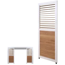 Proregal Lamellenwand für Pergola 2 Stück 0,68 x 2,20 m Weiß
