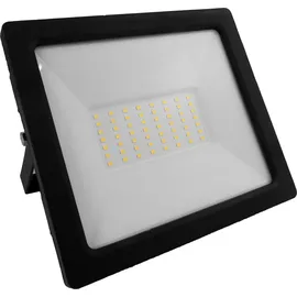 Gtv Außenstrahler Aluminium, Glas 50 W 4000 lm wetterfest IP65 schwarz