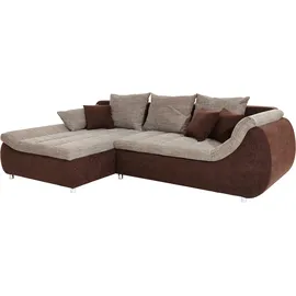 INOSIGN Ecksofa »Imola elegant und bequem, aktuelle Steppung im Sitz, L-Form«, wahlweise mit Bettfunktion