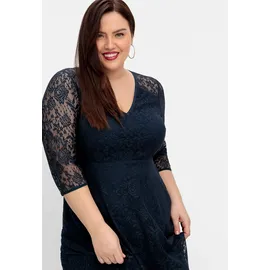 sheego Etuikleid Blau 52