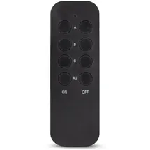 ENTAC Ferngesteuerte IP44-Steckdose 2 St. Schwarz