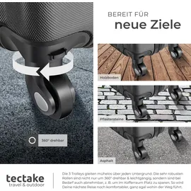 Tectake Koffer-Set 4-tlg. schwarz