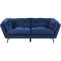 Beliani 3-Sitzer-Sofa, Hellblau, Textil, 210x75x90 cm, Wohnzimmer, Sofas - Couches, Sofas, 3-Sitzer Sofas