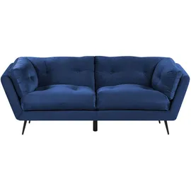 Beliani 3-Sitzer-Sofa, Hellblau, Textil, 210x75x90 cm, Wohnzimmer, Sofas - Couches, Sofas, 3-Sitzer Sofas