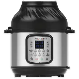 Instant Pot Duo Crisp + Heißluftfritteuse 11-in-1 Elektro-Multikocher 7.6 L - Schnellkochtopf, Luftfritteuse, Schongarer, Dampfgarer, Dehydrator mit Grill, Warmhalte- und Backfunktion, Edelstahl