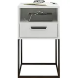 Möbel Boss Nachtschrank Cudro 40 x 38,5 x 65 cm Weiß