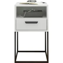 Möbel Boss Nachtschrank Cudro 40 x 38,5 x 65 cm Weiß