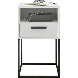 Möbel Boss Nachtschrank Cudro 40 x 38,5 x 65 cm Weiß