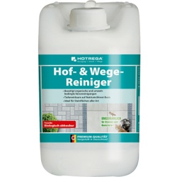 HOTREGA® Hof- und Wegereiniger, Reiniger für die Beseitigung organischer und umweltbedingter Verunreinigungen, 5 Liter - Kanister