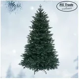 RS Trade HXT 1418 240 cm künstlicher PE Weihnachtsbaum (Ø ca. 147 cm) mit ca. 6980 Spitzen, schwer entflammbarer Tannenbaum mit Schnellaufbau Klappsysem, inkl. Metall Ständer