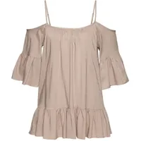 Buffalo Schlupfbluse Damen taupe Gr.34
