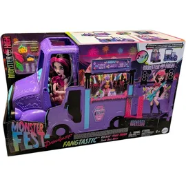 Mattel Monster High Draculaura-Puppe und Spielset Fangtastic Food-Truck (HXH83)