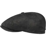 Stetson Hatteras Pigskin Flatcap Herren - Schirmmütze aus Leder - Schiebermütze mit Innenfutter - Mütze - Herrencap Sommer/Winter - Ballonmütze schwarz M (56-57 cm) - M
