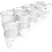 FixedByU 50 Eimer mit Deckel 10l Transparent Rund |