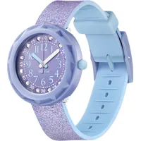 Flik Flak LILAXUS 34 mm Kunststoffgehäuse Blau Silikonarmband Mehrfarbig